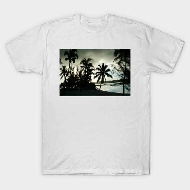 Silhouette palms at sunset. T-Shirt by brians101